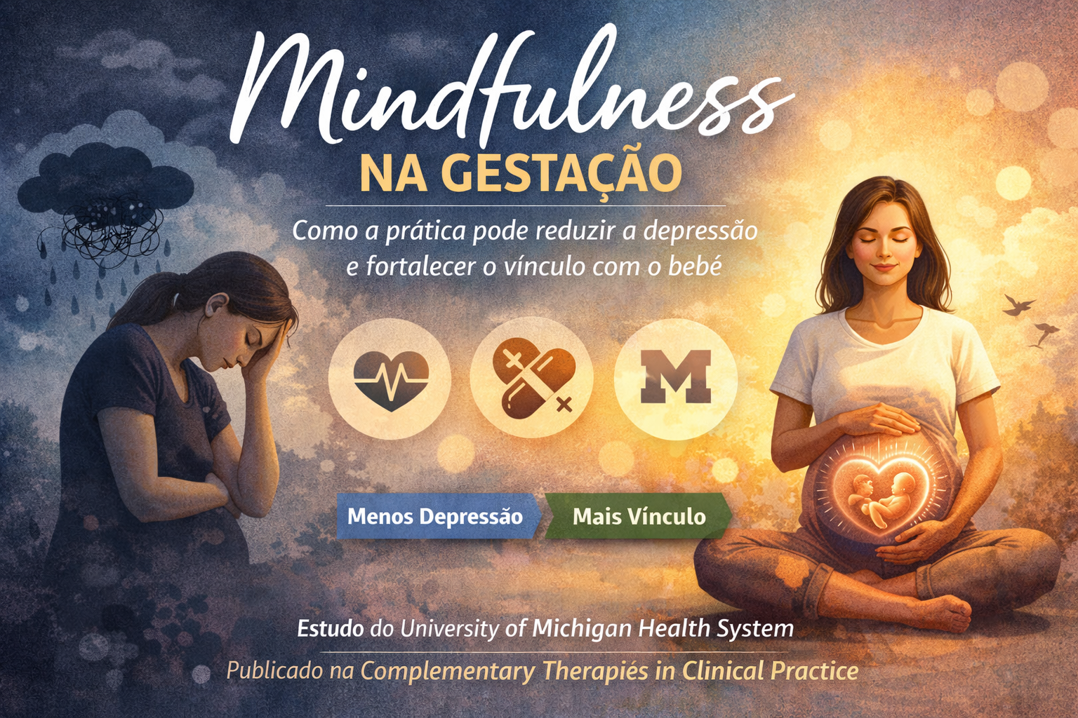 Leia mais sobre o artigo Mindfulness na gestação: como a prática pode reduzir a depressão e fortalecer o vínculo com o bebê